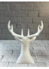® Beyaz Geyik Biblo 23 cm Dekoratif Modern Tasarım