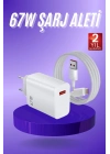 ® Beyaz Ultra Plus Hızlı Şarj Seti Şarj Adaptörü ve Kablosu 67W