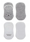 ®   2Li Babet Cute Face Penye Çorap 30103 Gri Beyaz