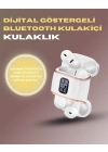 ® Bluetooth 5.3 Kulaklık – 4 Adet, Çift Kulaklıklı, Dijital Göstergeli, ANC + ENC