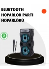 ® Bluetooth Bağlantılı Taşınabilir Hoparlör – LED Işıklı, FM Radyolu, Mikrofon Girişli