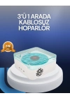 ® Bluetooth Hoparlör – 3-ü-1 Saatli Gece Lambası ve Vintage Tasarım