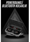 ® Bluetooth Kulaklık Dijital Şarj Göstergeli Powerbankli Bass Özellikli Kablosuz Kulakiçi 5.1 Mikrofonlu