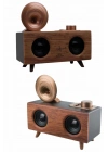 ® Bluetooth Nostalji Speaker Radyo Gramofon Ahşap Renk Vintage