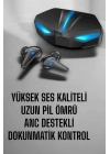® Bluetooth Oyuncu Kulaklığı Led Işıklı Kablosuz ANC Özelliği