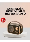 ® Bluetooth’lu Retro Radyo – FM Destekli Nostaljik Hoparlör