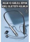® Boyun Askılı Bluetooth Kulaklık Uzun Şarj Süreli Dijital Göstergeli Kablolu