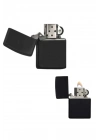 ® Çakmak Parlak Siyah Zippo Benzinli Çakmak Cep Boy Doldurulabilir