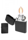 ® Çakmak Parlak Siyah Zippo Benzinli Çakmak Cep Boy Doldurulabilir