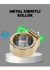 ® Çakmaklı Küllük Paslanmaz Metal Dayanıklı Tasarım