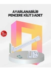 ® Cam Pencere Güvenlik Kilidi Açılma Sınırlayıcı Aparat 3 Adet