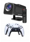 ® Çift Kollu Game Box Projeksiyon Cihazı Kumandalı Android Tv Dahili Hoparlör