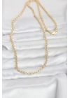 ® CM 14K Gold Renk Halka Zincir Model 60 cm Kadın Kolye