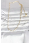 ® CM 14K Gold Renk İnce Ataç Zincir Model 60 cm Kadın Kolye
