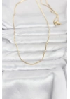 ® CM 14K Gold Renk İnce Kare Zincirli Model 60 cm Kadın Kolye