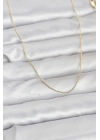 ® CM 14K Gold Renk İnce Top Zincirli 60 cm Kadın Kolye