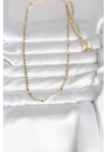 ® CM 14K Gold Renk Yassı Zincir Model 60 cm Kadın Kolye