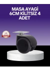 ® Çok Amaçlı Kilitsiz Masa Ayağı Tekerleği 6 cm