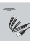 ® Çoklu USB Şarj Kablosu – 1,2m Hızlı Şarj, 3A Güçlü Akım