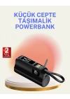 ® Dahili Konektörlü 20W Hızlı Şarj Mini Taşınabilir Powerbank