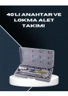 Dayanıklı Karbon Çelik 40 Parça Lokma ve Cırcır Anahtar Seti