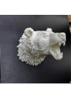 ® Dekoratif Beyaz Ayı Duvar Heykeli Asılabilir Hediyelik 25x19 cm