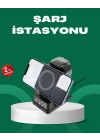 ® Dijital Saatli Kablosuz Şarj İstasyonu – 3’ü 1 Arada Apple Uyumlu Hızlı Şarj ve LED Ekran