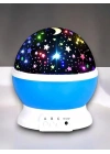 ® Dönen Renkli Gökyüzü Projektörlü Gece Lambası