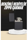 ® Erkeklere Özel Hediyelik Eşya Zippo Metalik Benzinli Çakmak Doldurulabilir
