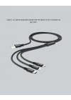 ® Evrensel 3 Başlıklı Şarj Kablosu – iPhone Huawei Samsung İçin