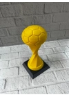 ® Futbol Toplu Sarı Kupa 21cm Masaüstü Dekor Ödül Figürü