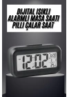 ® Gece Dijital Masa Saati Dijital Alarmlı Led Ekran Pilli Çalar Saat