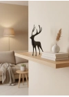 ® Geyik Figürü Gri Modern Salon ve Raf Dekoru