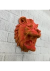 ® Gold Red Aslan Başı Duvar Aksesuarı