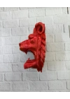 ® Gold Red Aslan Başı Duvar Aksesuarı