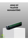 ® Gri Alüminyum Araç İçi Telefon Numaratörü – Dayanıklı, Modern ve Net Görünürlük Sağlayan Tasarım