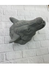 ® Gri Kurt Duvar Biblosu Güçlü Detaylı Dekoratif Tasarım 25x19 cm