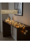 Gümüş Yaprak Tasarımlı LED Işık Pilli Ev ve Vitrin Dekoru