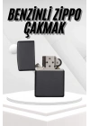 ® Hediyelik Zarif Zippo Model Siyah Benzinli Çakmak
