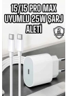 İOS Uyumlu Type-C Girişli Hızlı Şarj 15/15 Pro Max Adaptör ve Kablosu