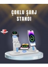 ® iPhone, AirPods ve Akıllı Saat Uyumlu Çoklu Şarj Cihazı