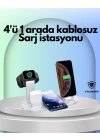 ® iPhone, Apple Watch ve AirPods ile Uyumlu 4ü 1 Arada Şarj Ünitesi – Tüm Apple Cihazları Tek Noktada