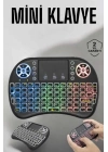 ® Işıklı Kablosuz Mini Q Klavye Tüm Cihazlara Uyumlu