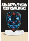 ® Işıklı Led Maske Parti Eğlence Maskesi Hallowen Neon Maske