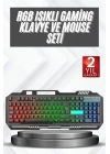 Işıklı  Q Klavye Mouse Seti Siyah Gaming  Klavye