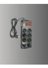 ® Isıya Dayanıklı Termal Akım Korumalı 8li Priz ve 3 USB Girişli Uzatma Kablosu