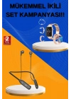 ® Kablolu Bluetooth Kulaklık ve Kadınlara Özel Bileklik Hediyeli Yeni Nesil Akıllı Saat 3 Kordonlu