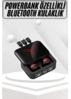 ® Kablosuz Bluetooth Kulaklık Powerbank Özellikli Göstergeli Hd Mikrofon