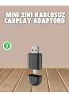 ® Kablosuz CarPlay Adaptörü – USB-A & Type-C Uyumlu Hızlı Bağlantı Cihazı
