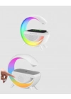 ® Kablosuz Şarjlı Bluetooth Hoparlör ve Gece Lambası – NFC, FM Radyo, RGB Işık